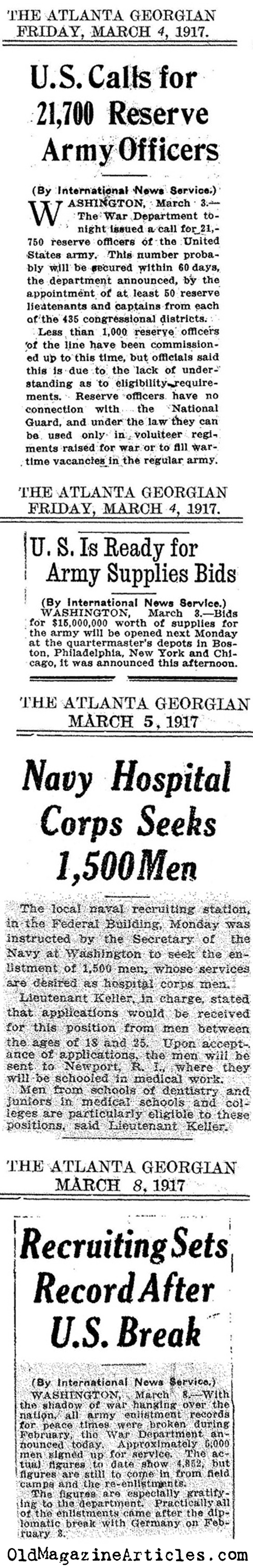 The Effects of Unrestricted Submarine Warfare  (The Atlanta Georgian, 1917)